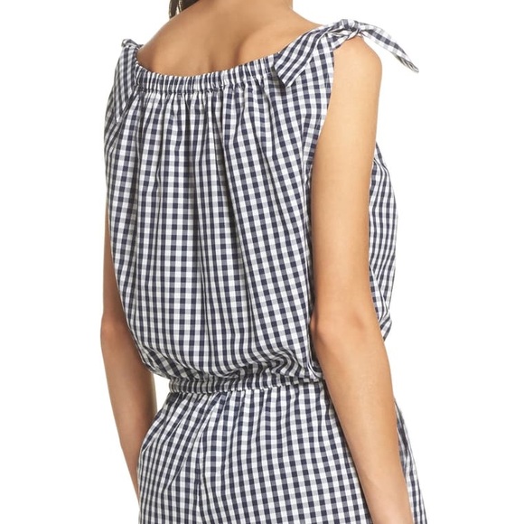NWT Tory Burch Gingham Check Romper - Large - Picture 3 of 8
